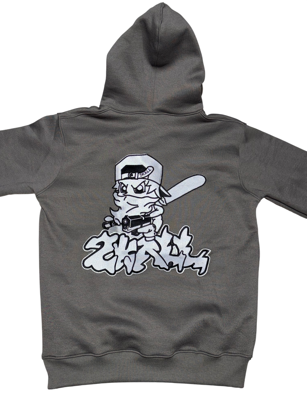 Grey and White Hoodie