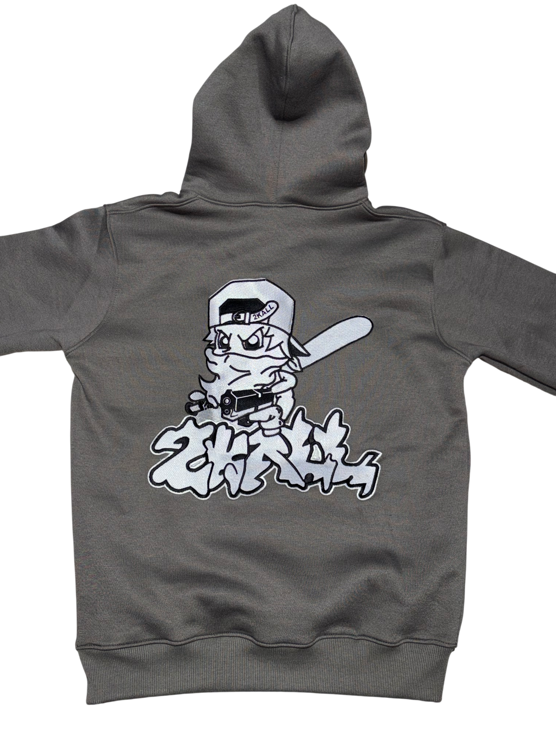 Grey and White Hoodie