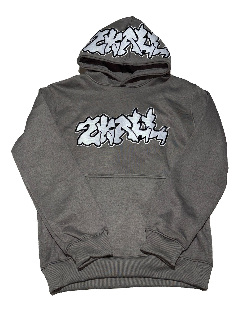 Grey and White Hoodie